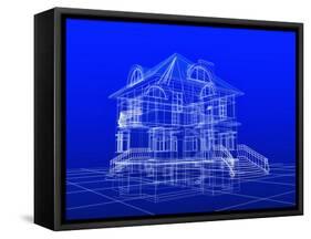 House Blueprint-Mike_Kiev-Framed Stretched Canvas