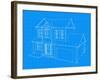 House Blueprint-Krisdog-Framed Art Print