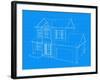 House Blueprint-Krisdog-Framed Art Print