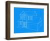 House Blueprint-Krisdog-Framed Art Print