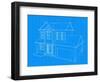 House Blueprint-Krisdog-Framed Art Print