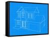 House Blueprint-Krisdog-Framed Stretched Canvas