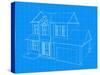 House Blueprint-Krisdog-Stretched Canvas