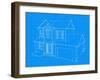 House Blueprint-Krisdog-Framed Art Print