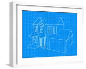 House Blueprint-Krisdog-Framed Art Print