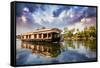 House Boat in Backwaters-Marina Pissarova-Framed Stretched Canvas