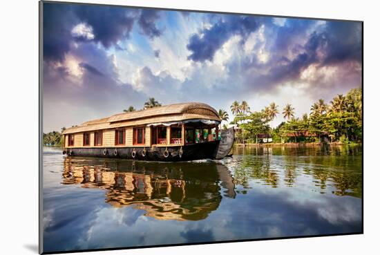 House Boat in Backwaters-Marina Pissarova-Mounted Photographic Print