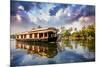 House Boat in Backwaters-Marina Pissarova-Mounted Photographic Print