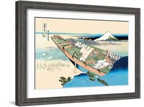 House Boat-Katsushika Hokusai-Framed Art Print