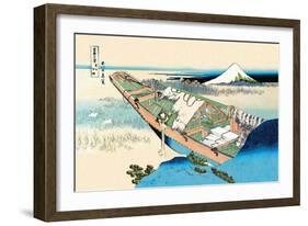 House Boat-Katsushika Hokusai-Framed Art Print