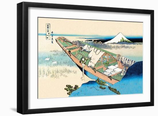 House Boat-Katsushika Hokusai-Framed Art Print