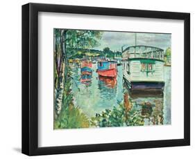 House Boats, Loch Lomond-George Leslie Hunter-Framed Giclee Print