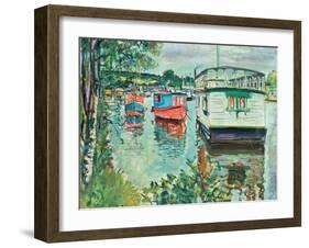 House Boats, Loch Lomond-George Leslie Hunter-Framed Giclee Print