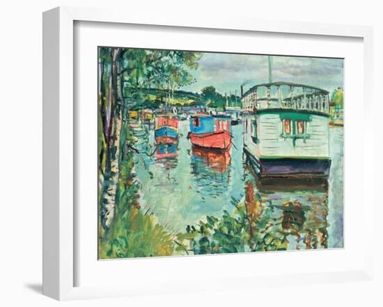 House Boats, Loch Lomond-George Leslie Hunter-Framed Giclee Print