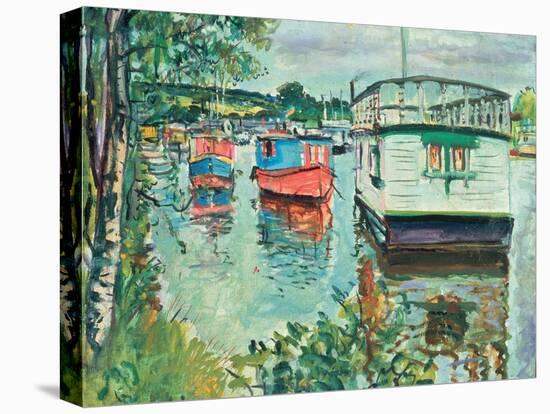 House Boats, Loch Lomond-George Leslie Hunter-Stretched Canvas