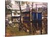 House Boats, Loch Lomond-George Leslie Hunter-Stretched Canvas