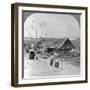 House Built of Bamboo on Rafts, Bhamo, Burma, 1908-null-Framed Photographic Print