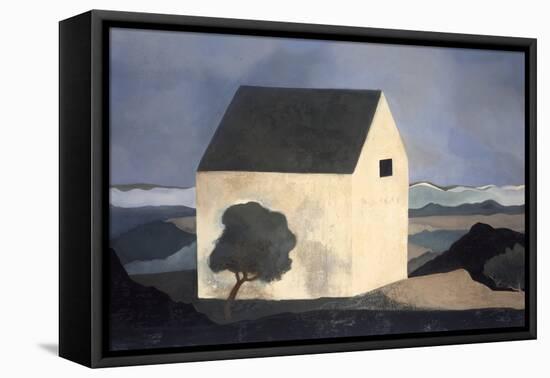 House by the Shore-Mary Calkins-Framed Stretched Canvas