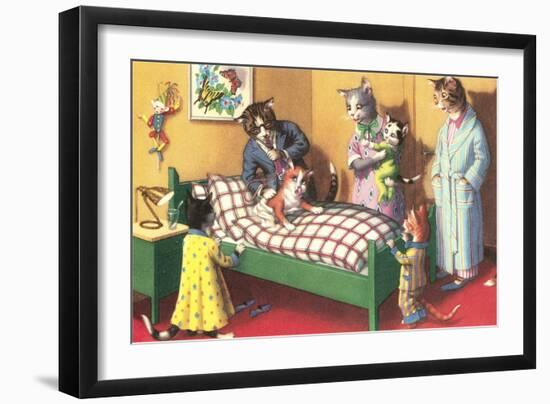 House Call for Crazy Cats-null-Framed Art Print