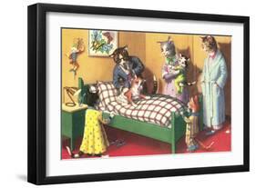House Call for Crazy Cats-null-Framed Art Print