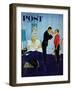 "House Call," Saturday Evening Post Cover, March 25, 1961-George Hughes-Framed Giclee Print