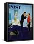 "House Call," Saturday Evening Post Cover, March 25, 1961-George Hughes-Framed Stretched Canvas