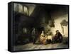 House Concert-Ferdinand de Braekeleer the Elder-Framed Stretched Canvas