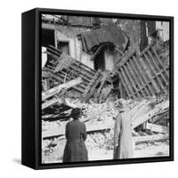 House Destroyed by a Bomb, Armentières, France, World War I, C1914-C1918-Nightingale & Co-Framed Stretched Canvas