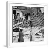 House Destroyed by a Bomb, Armentières, France, World War I, C1914-C1918-Nightingale & Co-Framed Giclee Print