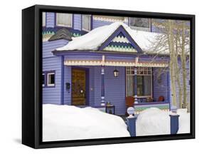 House Detail, City of Leadville, Rocky Mountains, Colorado, United States of America, North America-Richard Cummins-Framed Stretched Canvas
