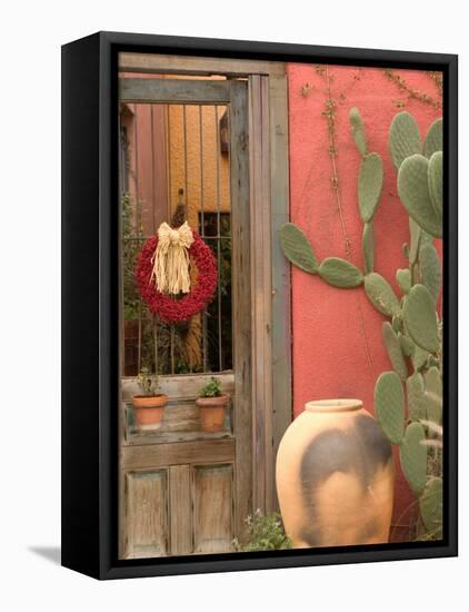 House Detail, Presidio Historic District, Tucson, Arizona, USA-Walter Bibikow-Framed Stretched Canvas