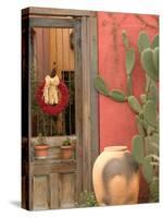 House Detail, Presidio Historic District, Tucson, Arizona, USA-Walter Bibikow-Stretched Canvas