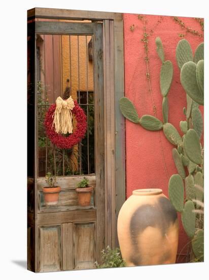 House Detail, Presidio Historic District, Tucson, Arizona, USA-Walter Bibikow-Stretched Canvas