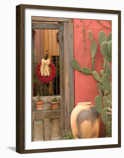 House Detail, Presidio Historic District, Tucson, Arizona, USA-Walter Bibikow-Framed Premium Photographic Print