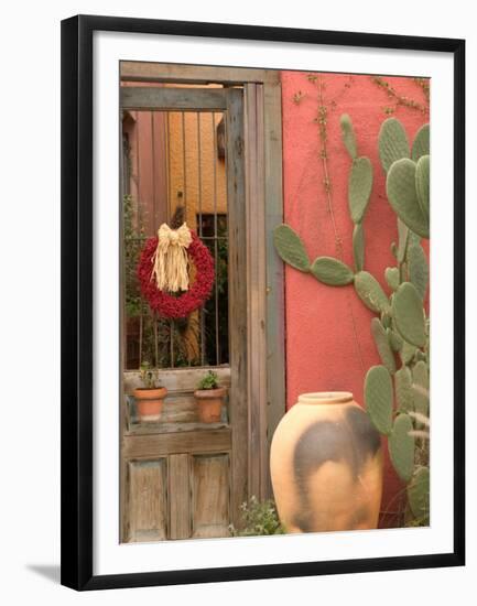 House Detail, Presidio Historic District, Tucson, Arizona, USA-Walter Bibikow-Framed Premium Photographic Print
