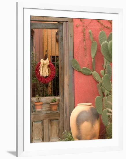 House Detail, Presidio Historic District, Tucson, Arizona, USA-Walter Bibikow-Framed Photographic Print