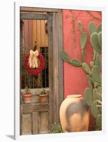 House Detail, Presidio Historic District, Tucson, Arizona, USA-Walter Bibikow-Framed Photographic Print