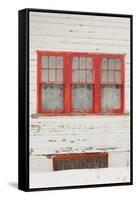 House Detail, Winter, Crested Butte, Colorado, USA-Walter Bibikow-Framed Stretched Canvas