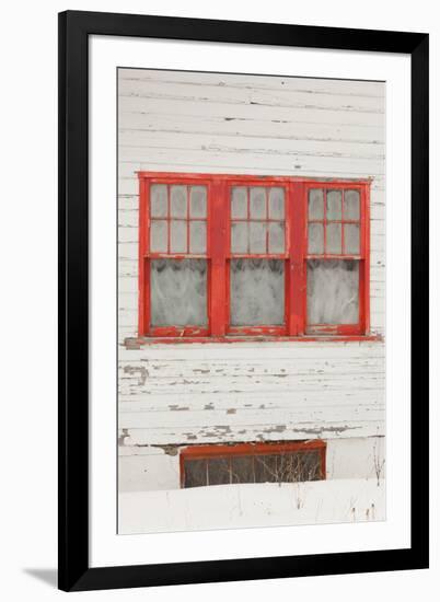 House Detail, Winter, Crested Butte, Colorado, USA-Walter Bibikow-Framed Photographic Print