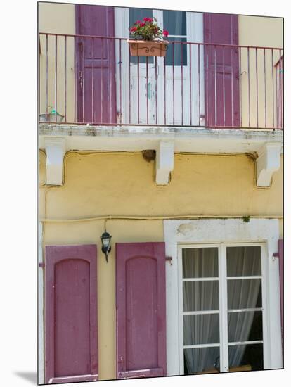 House Detail, Yacht Harbor, Fiskardo, Kefalonia, Ionian Islands, Greece-Walter Bibikow-Mounted Photographic Print