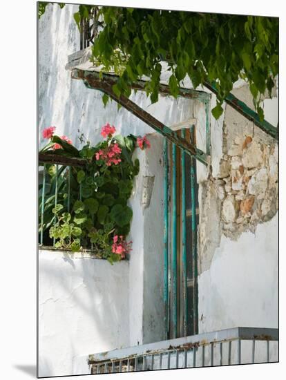 House Detail, Yacht Harbor, Fiskardo, Kefalonia, Ionian Islands, Greece-Walter Bibikow-Mounted Photographic Print