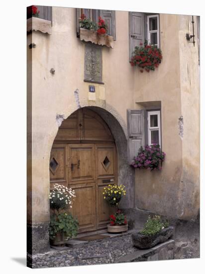 House Details, Guarda, Bernina Region, Switzerland-Art Wolfe-Stretched Canvas