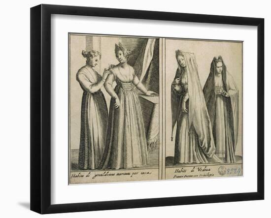 House Dress for Married Lady and Widow's Dress-null-Framed Giclee Print
