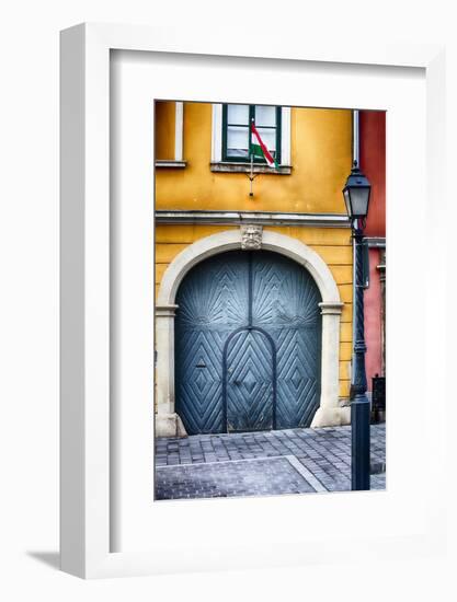 House Exterior On Castle Hill, Budapest, Hungary-George Oze-Framed Photographic Print