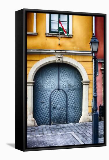 House Exterior On Castle Hill, Budapest, Hungary-George Oze-Framed Stretched Canvas