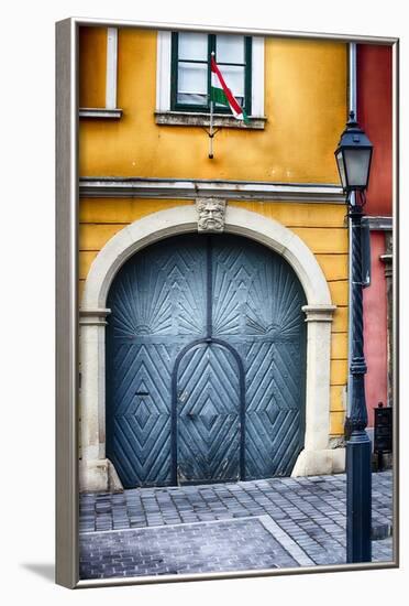 House Exterior On Castle Hill, Budapest, Hungary-George Oze-Framed Photographic Print