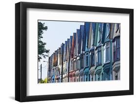 House Facades, Cobh City, Ireland-George Oze-Framed Photographic Print
