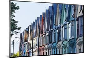 House Facades, Cobh City, Ireland-George Oze-Mounted Photographic Print