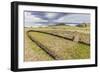 House Foundation and Sevem Moai in the Tahai Archaeological Zone-Michael-Framed Photographic Print