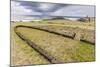 House Foundation and Sevem Moai in the Tahai Archaeological Zone-Michael-Mounted Photographic Print